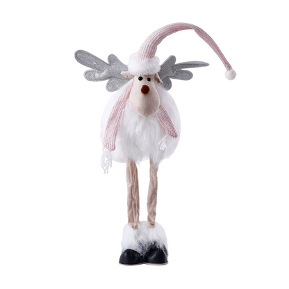 Radiant Reindeer: Large Standing Elk Plush Doll with LED Lights