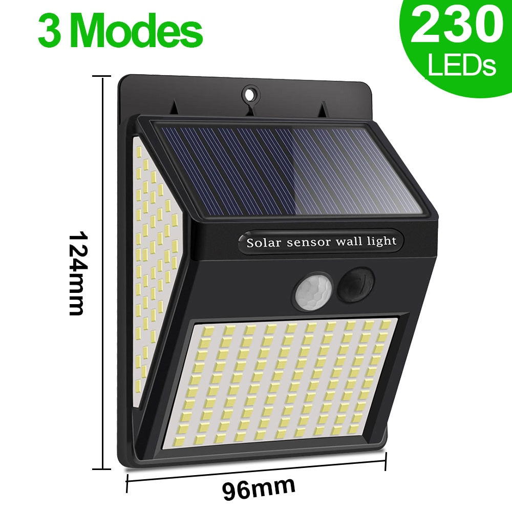 3Mode Waterproof 230 LED Solar Motion Sensor Lights