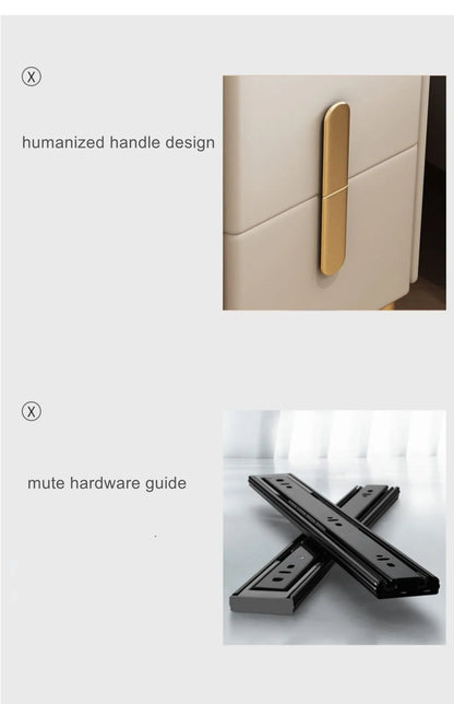 Smart Narrow Nightstand - Wireless Charging, Modern Design