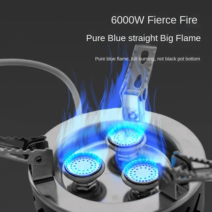 Camping Gas Stove 6800W Three-Star Black
