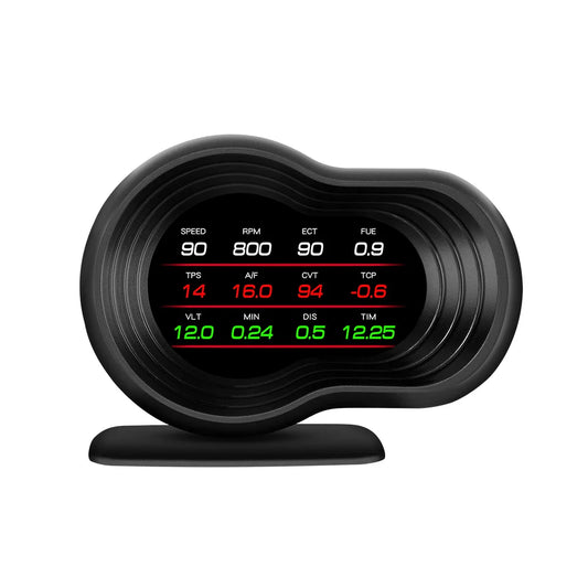 OBD2 Car HUD F9 Digital Head Up Display with Smart Alarm Black