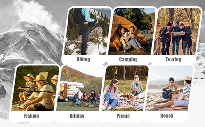 Portable Camping Chair - Lightweight Aluminum Alloy with Headrest