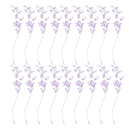 50-Piece Purple Crystal Droplet Bouquet | Home & Party Decoration Set