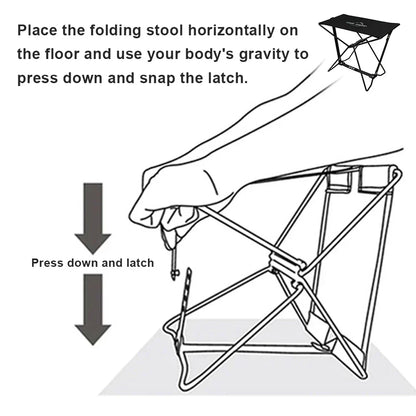 Oxford Cloth Folding Camping Stool – Portable Mini Chair