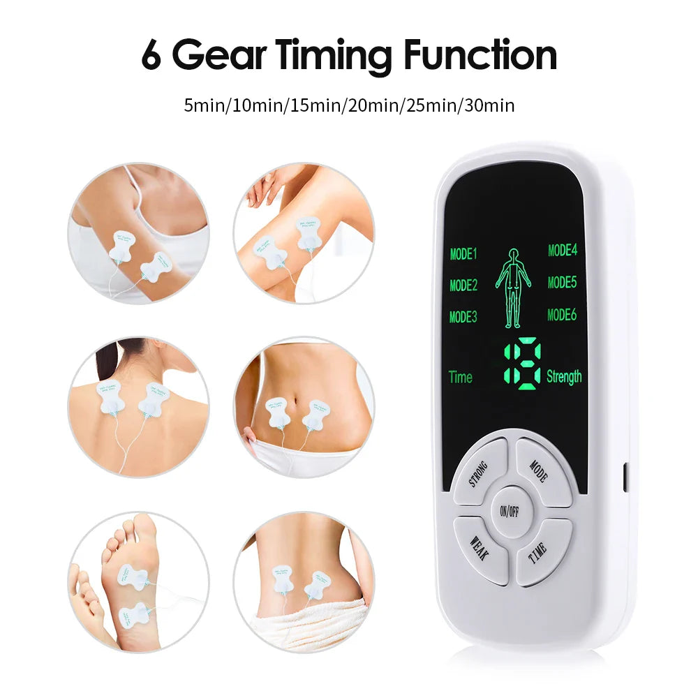 Electric Muscle Stimulator Body Massager (6 Modes)