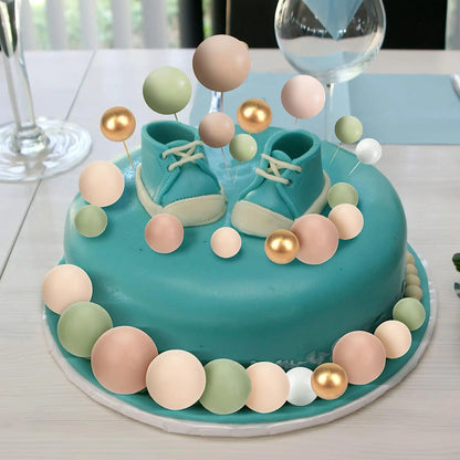 110-Piece Matcha Green Cake Cupcake Topper DIY Mini Balls Baking Decoration Set