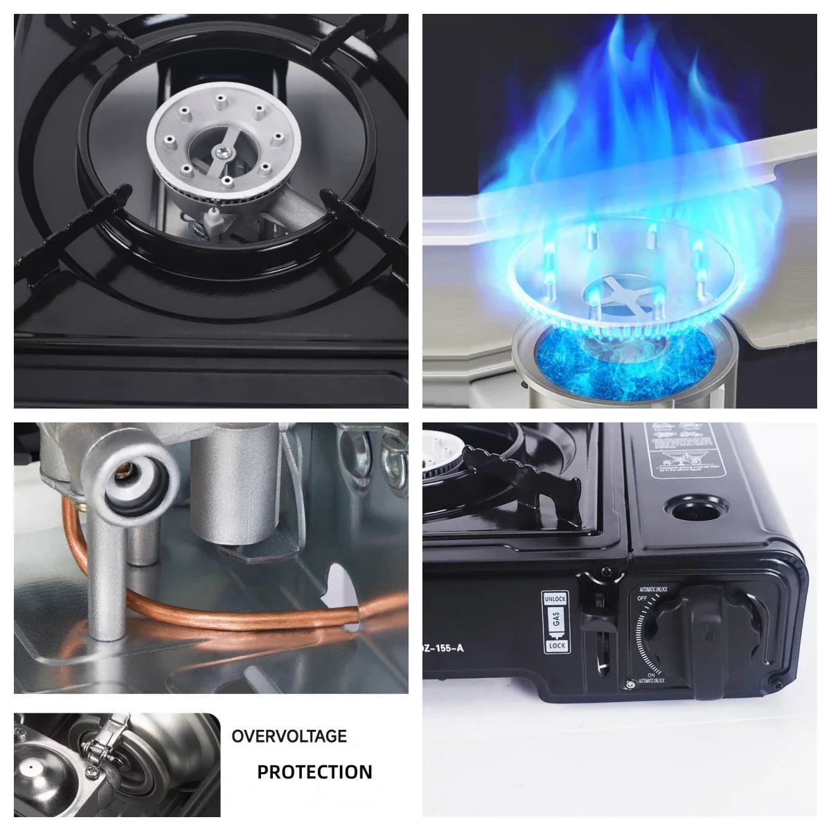 Camping Gas Stove Propane Cassette Burner Black