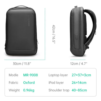 Streamlined Black Minimalist Hard Shell Laptop Backpack
