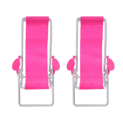 2pcs Mini Beach Chair Folding Deck