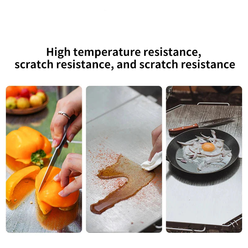 Outdoor Folding Table Heat-Resistant Silver