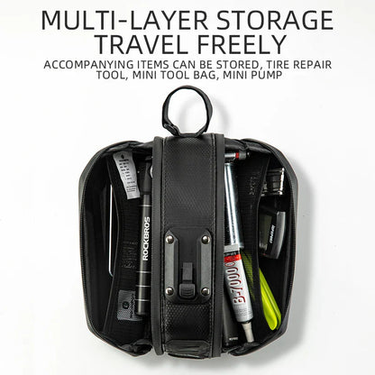 1.7L Waterproof Bicycle Rear Seatpost Bag Quick Release Black