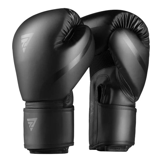 8oz PU Leather Boxing Gloves Unisex Training Gloves Black