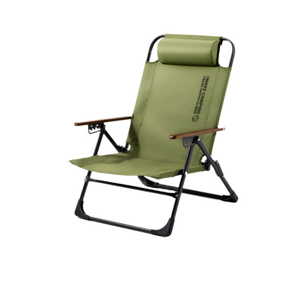Camping Folding Chair with Detachable Pillow Green
