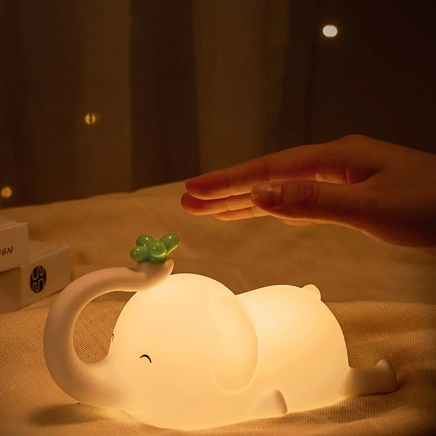 Adorable Elephant Silicone Night Light