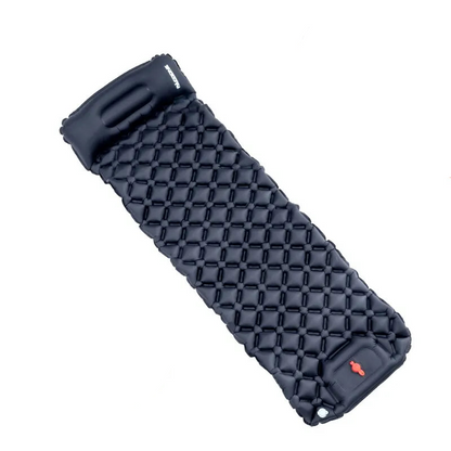 Camping Inflatable Sleeping Pad with Built-in Foot Pump And Pillow Navy Blue