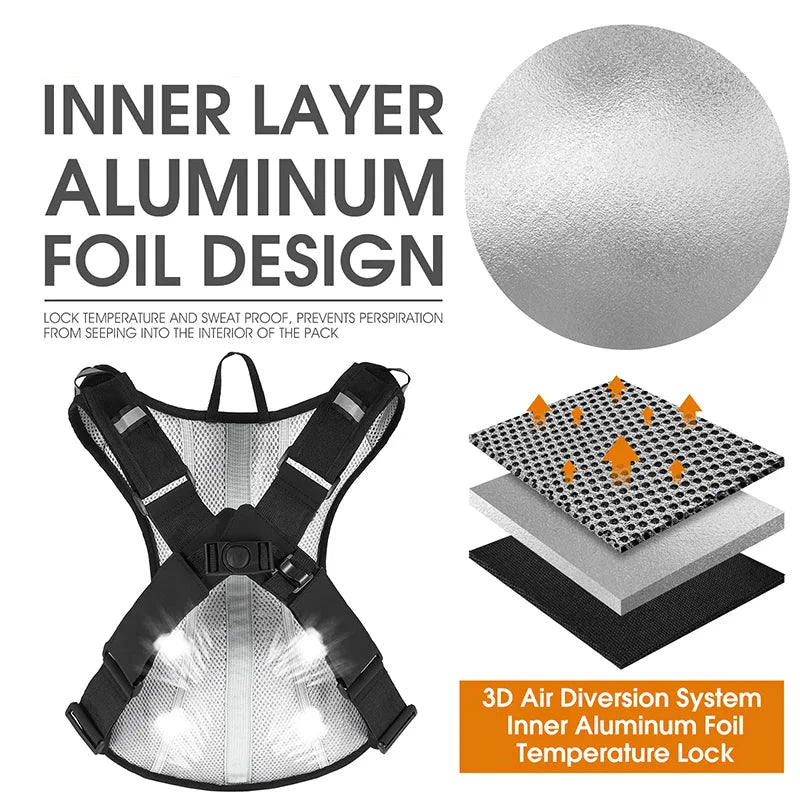 10L Ultralight Cycling Backpack with Hydration Water Bag Black