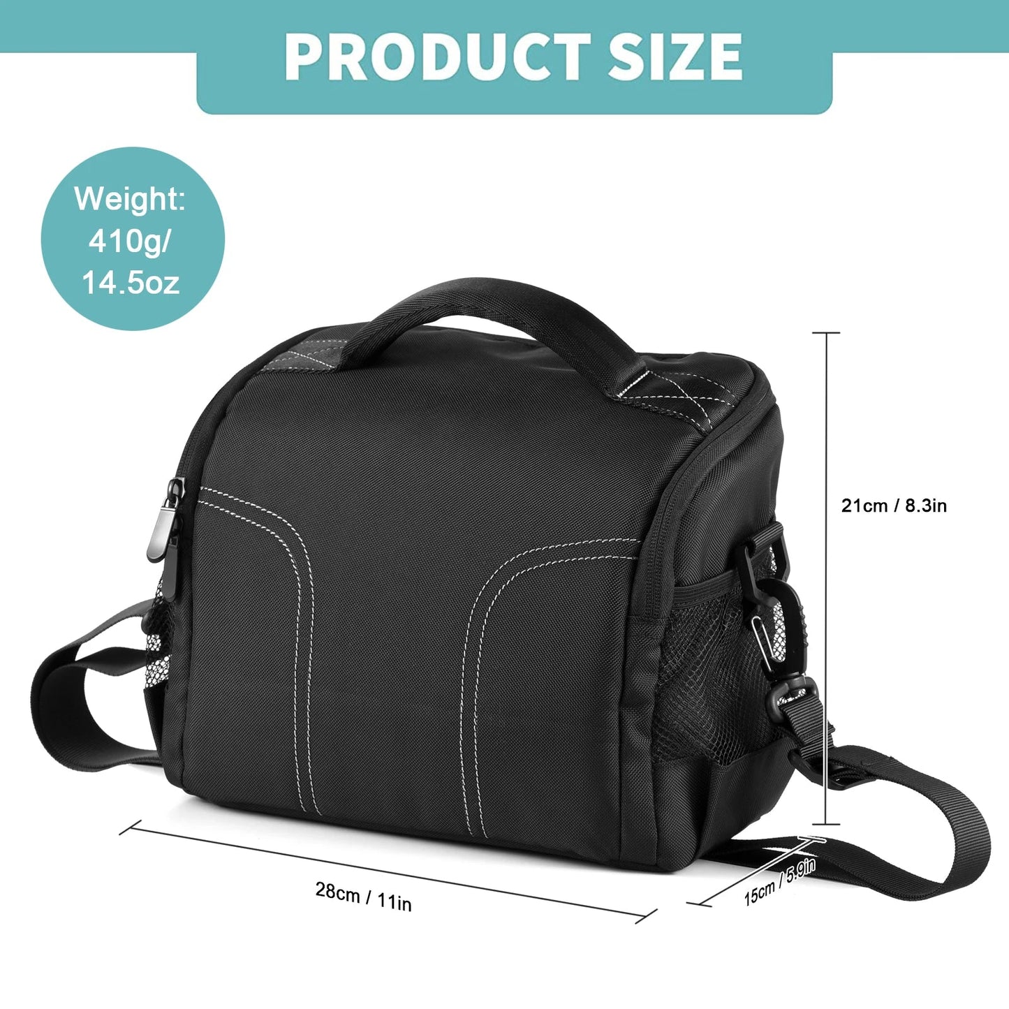 Camera Shoulder Bag Travel Case Black