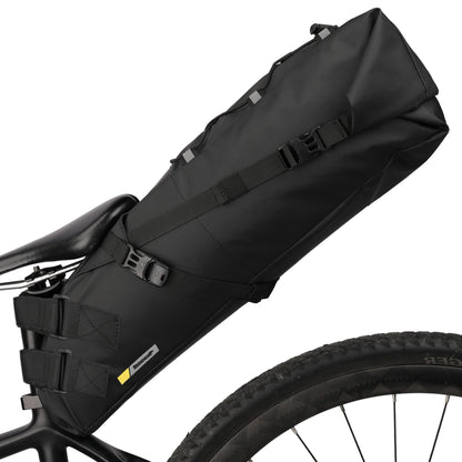 Waterproof 10L Bike Saddle Bag Foldable Rear Pannier Black