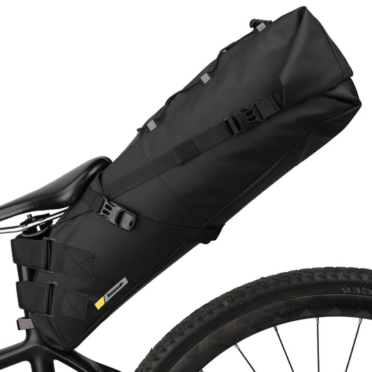 Waterproof 10L Bike Saddle Bag Foldable Rear Pannier Black