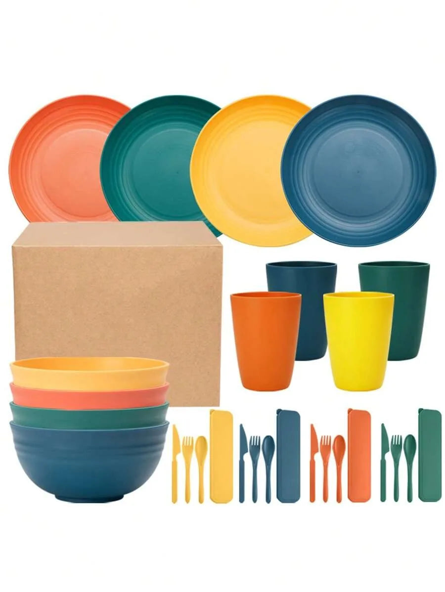 Colorful Plastic Camping Cutlery Set (28)