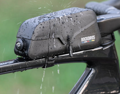 0.9L Magnetic Suction Bicycle Waterproof Nylon Pipe Tube Bag Black