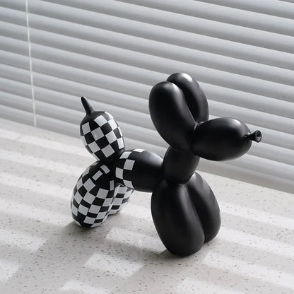 Chic Plaid Balloon Dog Ornament