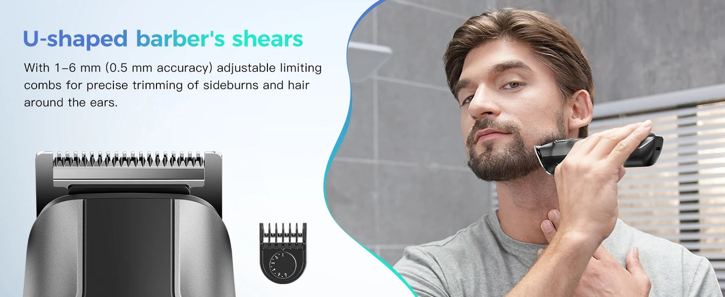 4-in-1 Cordless Hair Clipper & Grooming Kit with LED Display