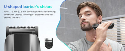 4-in-1 Cordless Hair Clipper & Grooming Kit with LED Display