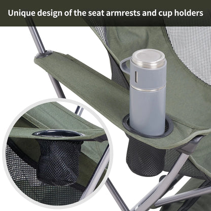 Ultralight Folding Camping Chair Widened Green