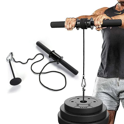 Weight Lifting Rope Waist Roller Power Stick
