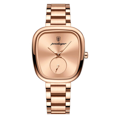 Women's Stainless Steel Waterproof Quartz Watch (Rose Gold)