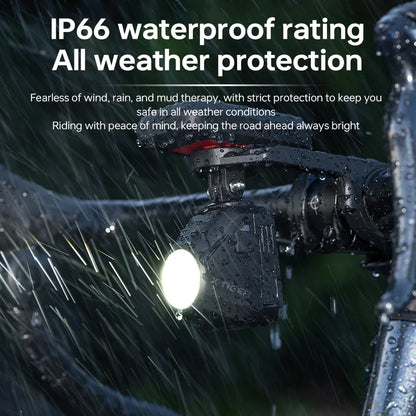 1600LM Bike Light with Wireless Remote Dual Beam Black