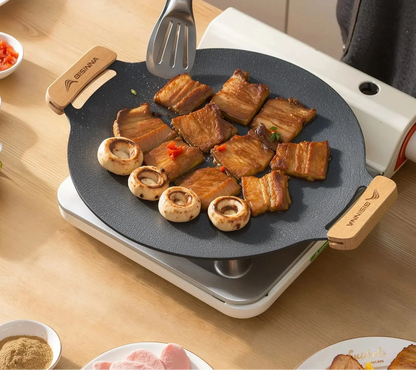 Outdoor BBQ Grill Pan Non-Stick Black