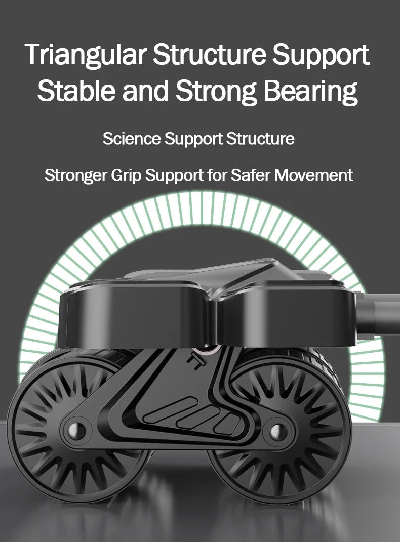 Four-Wheel Abdominal Roller with Elbow Support