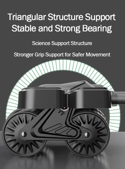 Four-Wheel Abdominal Roller with Elbow Support