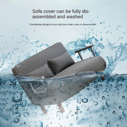 65CM Grey Simple Folding Sofa Bed - Easy Assembly & Durable Comfort