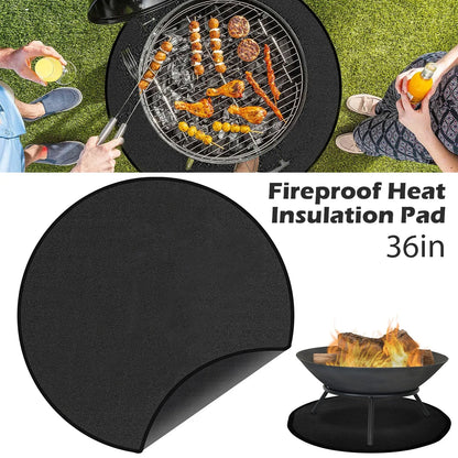 Fire Pit Fireproof Mat Round Stove