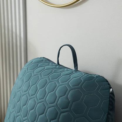 Bed Reading Pillow with Arms Backrest Cushion with Neck Support Blue