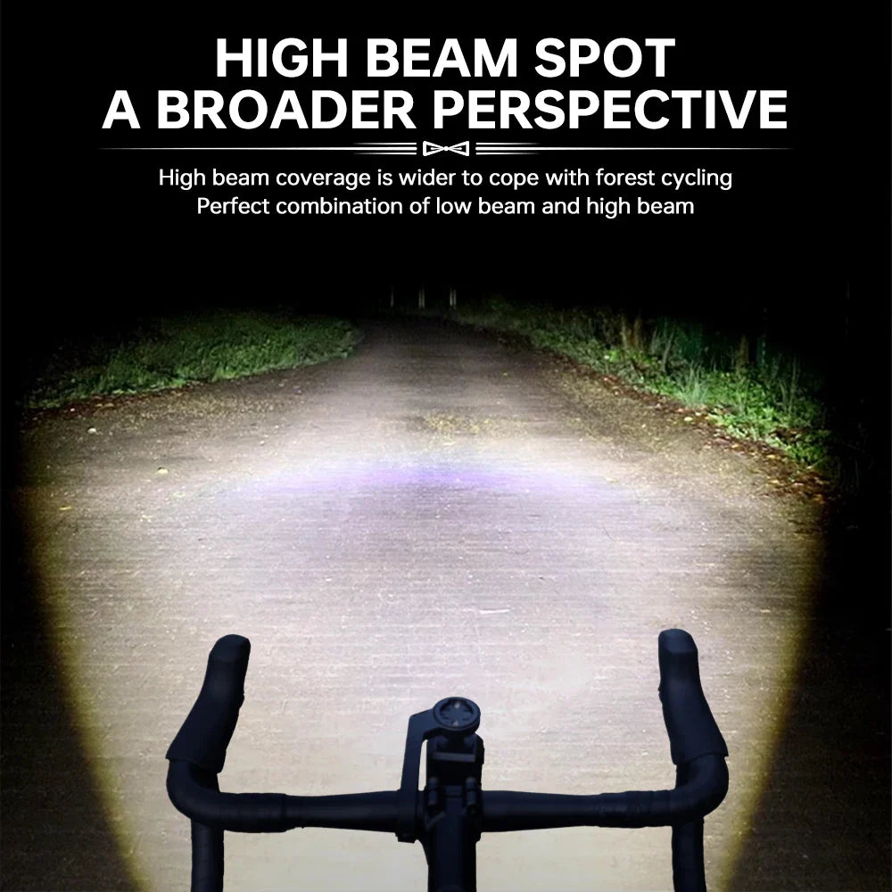 1600LM Bike Light with Wireless Remote Dual Beam Black