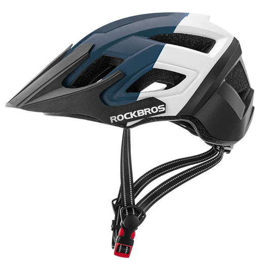 Breathable Shockproof Cycling Safety Helmet Blue White