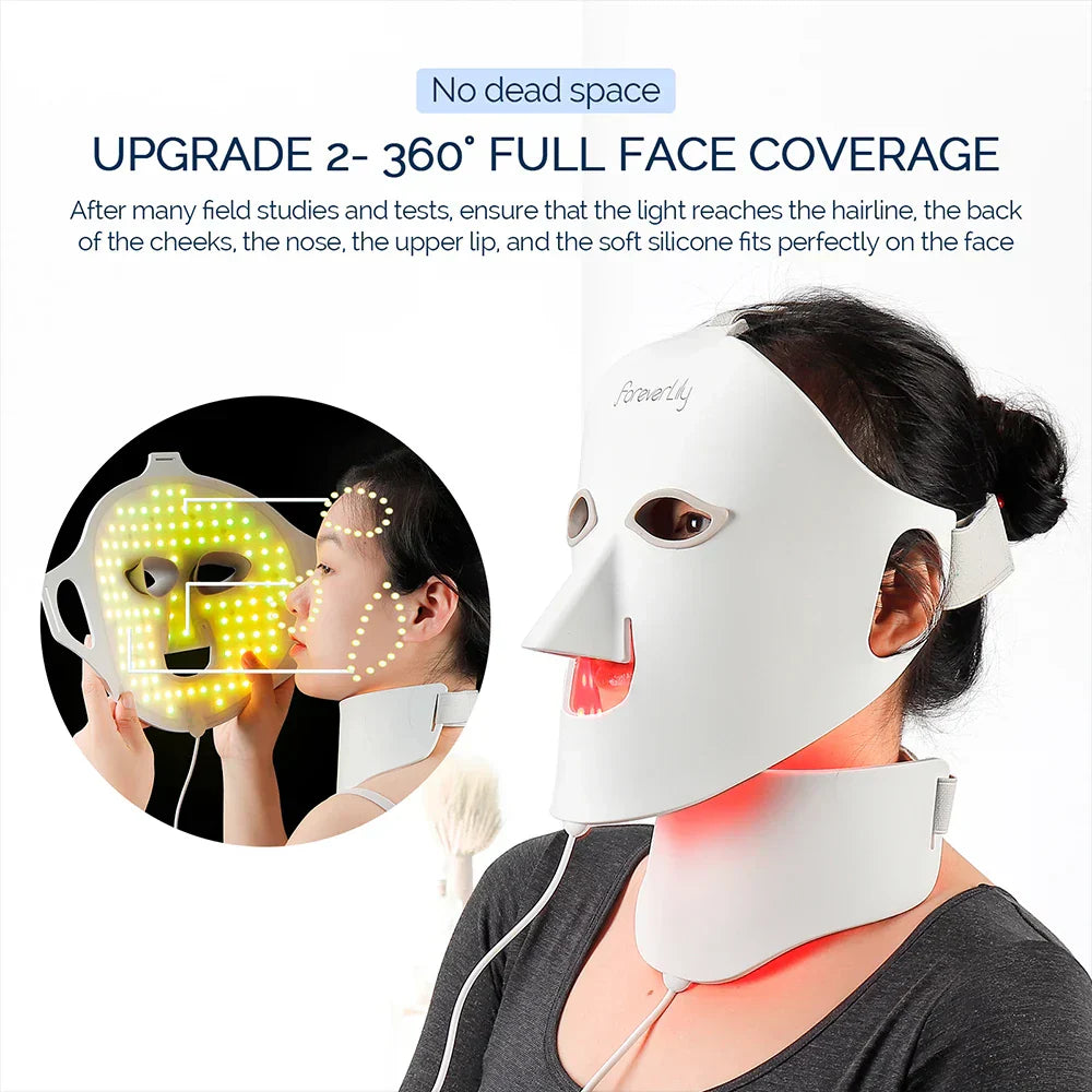 7 Colors LED Face & Neck Mask - Phototherapy for Skin Rejuvenation