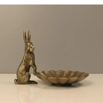 Whimsical Rabbit Brass Ornaments: Artistic Charm for Home Decor"