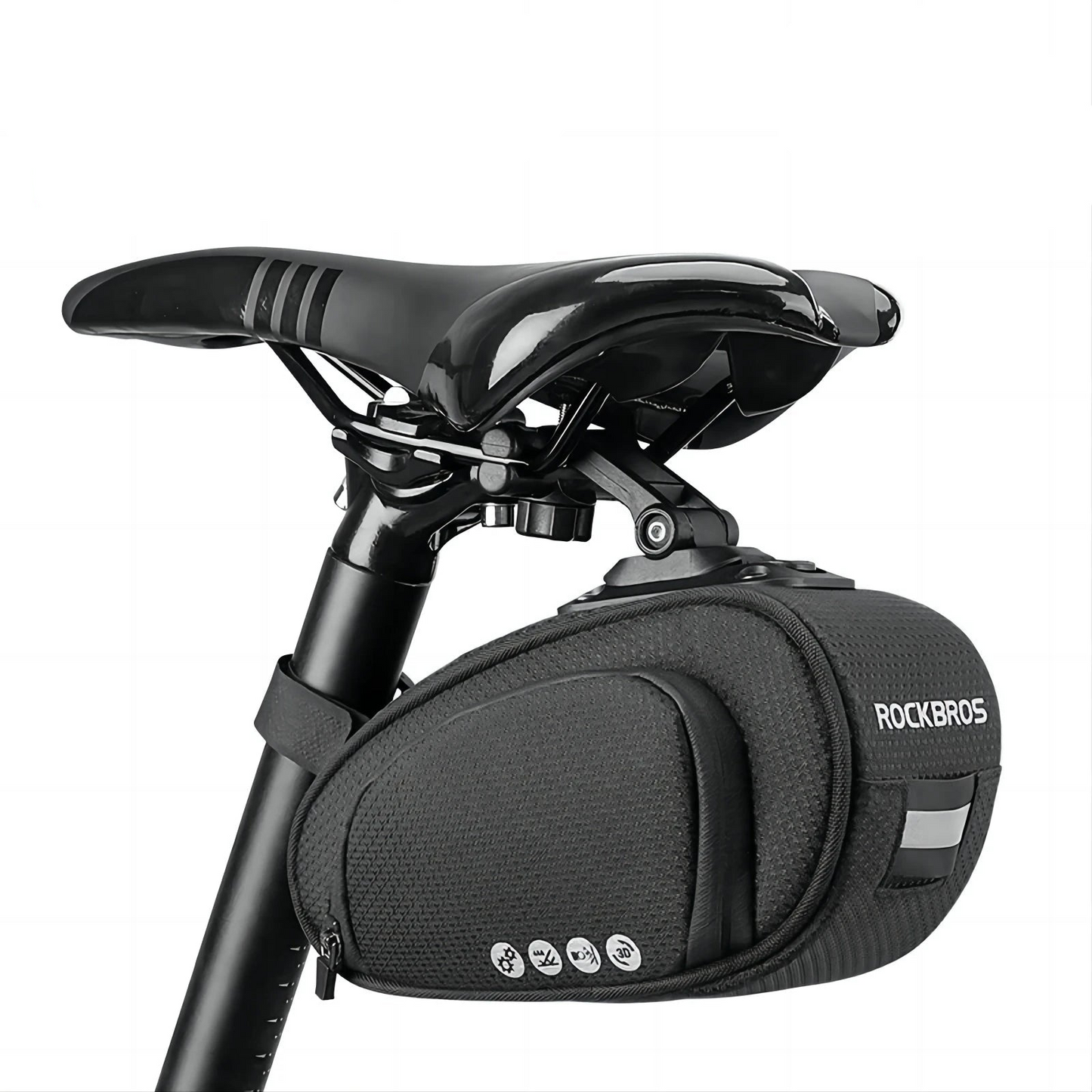 Rainproof Shockproof Bike Saddle Seatpost Bag Black