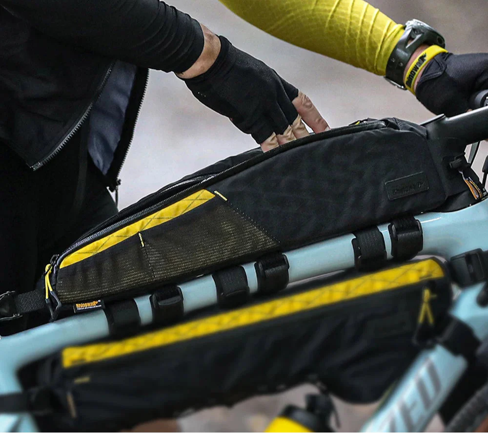 Waterproof 2.1L Top Tube Bike Bag Yellow