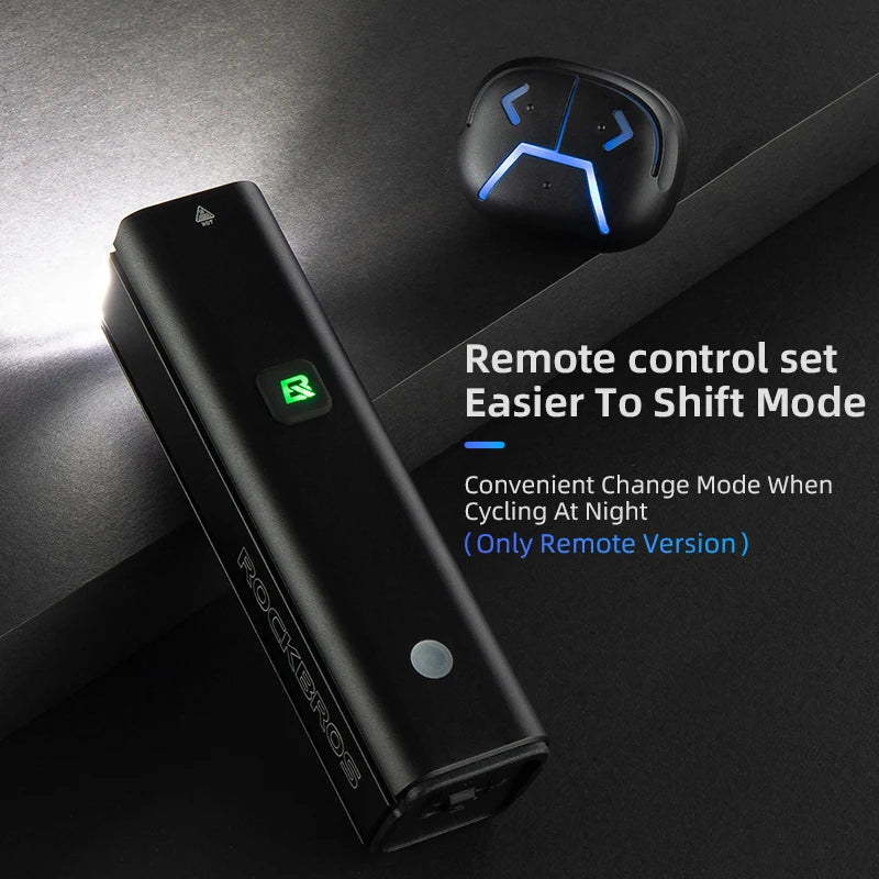 Bike Front Light 1500LM, 5000mAh Rechargeable LED Headlamp with Smart Sensor