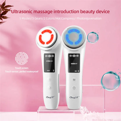 Ultrasonic Skin Scrubber, EMS Massager, LED Light Therapy Beauty - Illuminate, Lift, and Rejuvenate Your Skin
