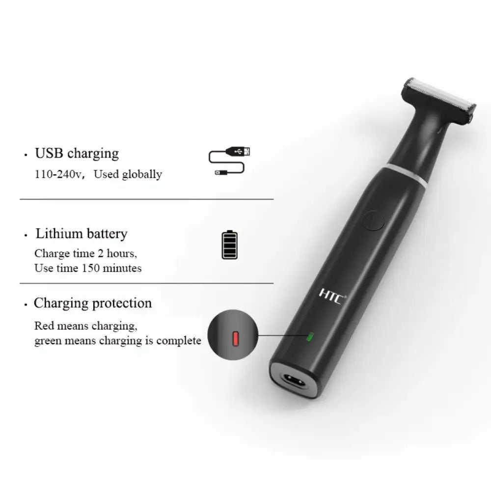 Rechargeable Electric One Blade Trimmer Hair Grooming Clipper Black