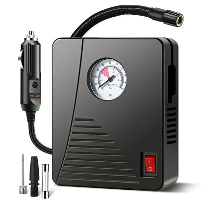 12V 96W Portable Tire Inflator 100PSI Mini Air Compressor Black