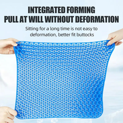 3D Honeycomb Gel Seat Cushion Breathable Cooling Pad Blue