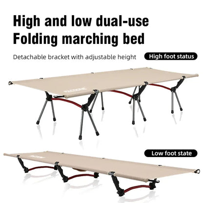 Portable Folding Camping Cot Outdoor Bed Khaki
